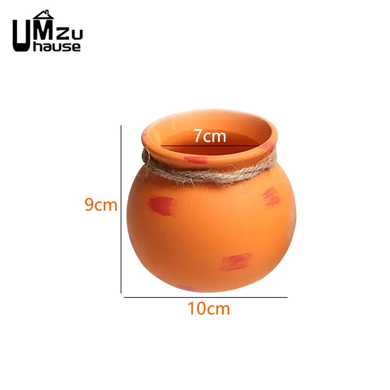 4PCS Hanging Flower Pots Ceramic Vertical Planters