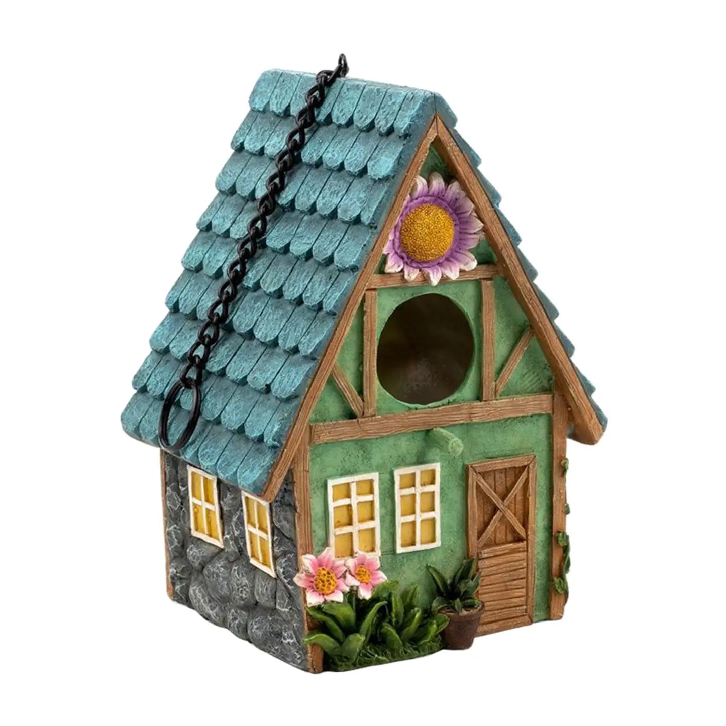 Hand-Painted Colorful Birdhouse