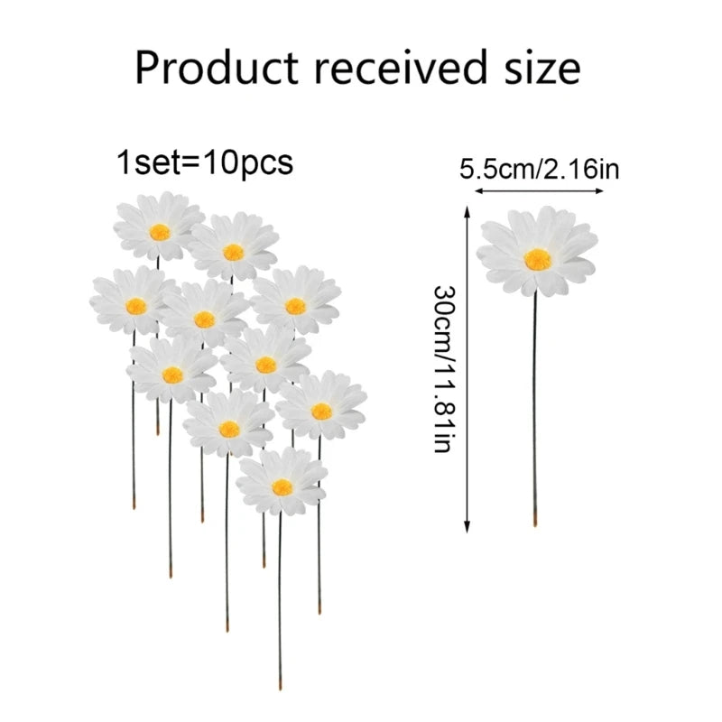 20pcs Daisy Flower Garden Stakes