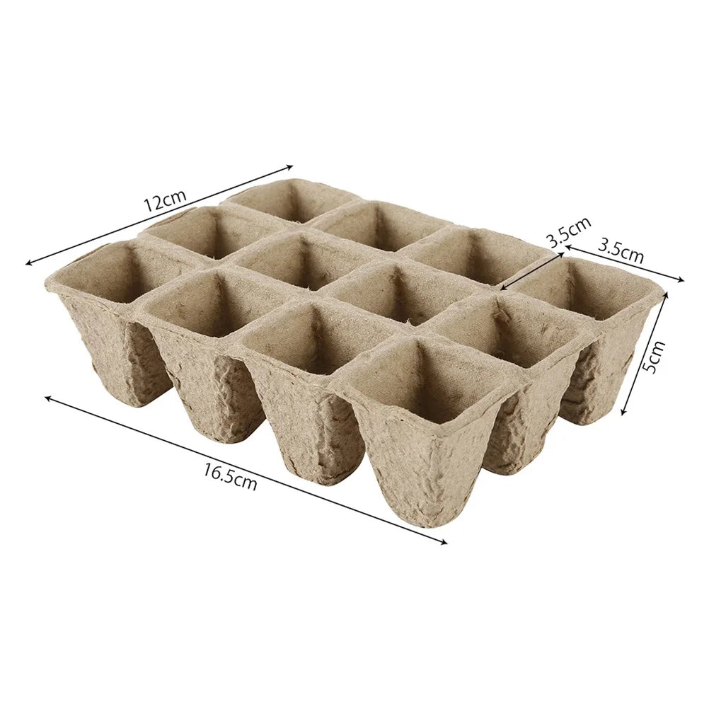10PCS Seeding Growing Tray Biodegradable Paper Pot Plant