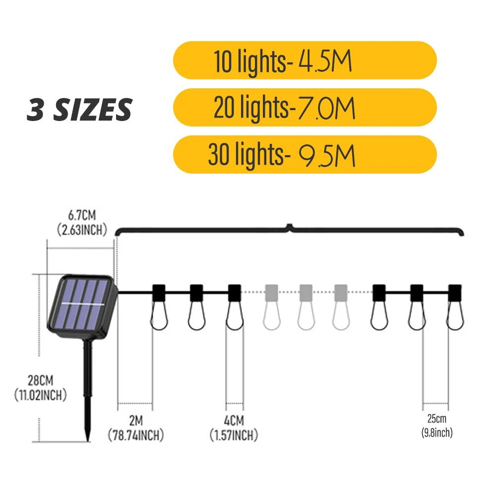 LED Solar String Light Outdoor IP65 Waterproof