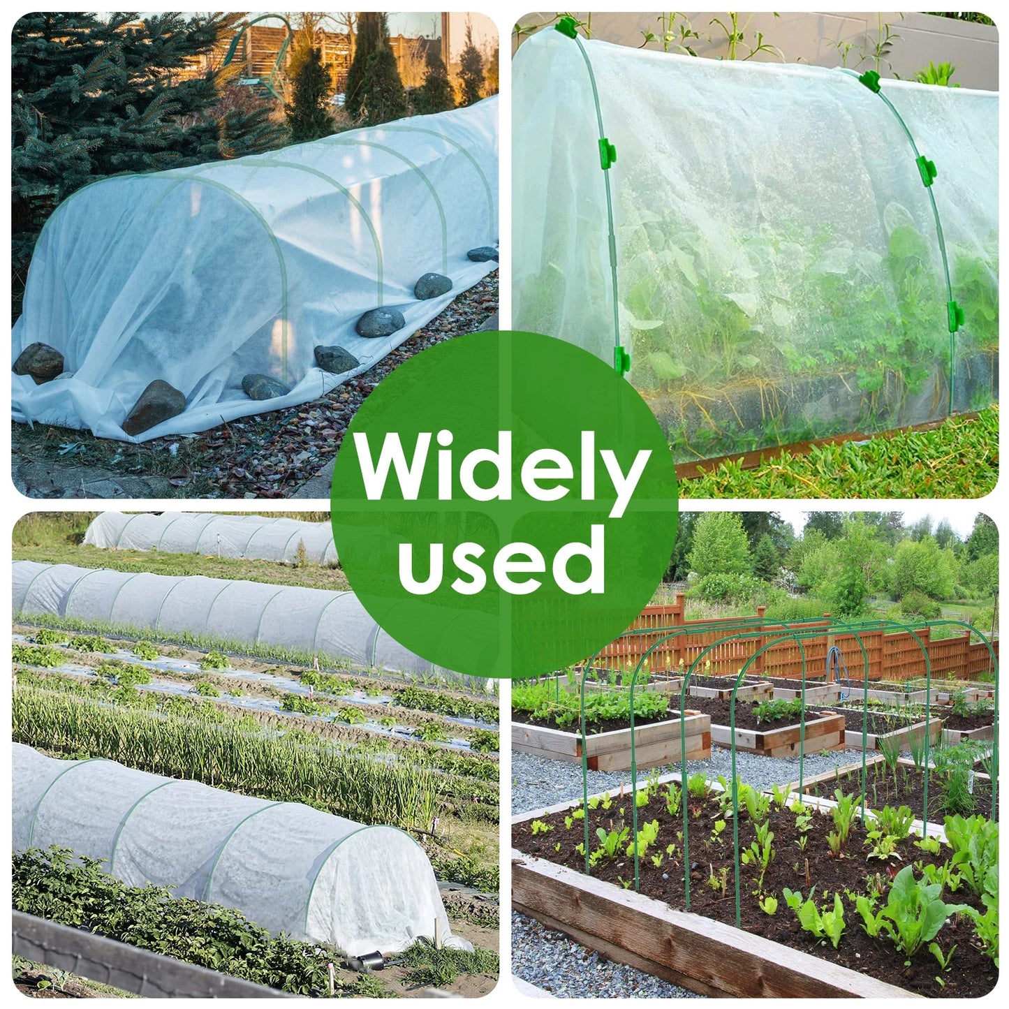 12 Set Steel Greenhouse Plant Hoops Durable Reusable