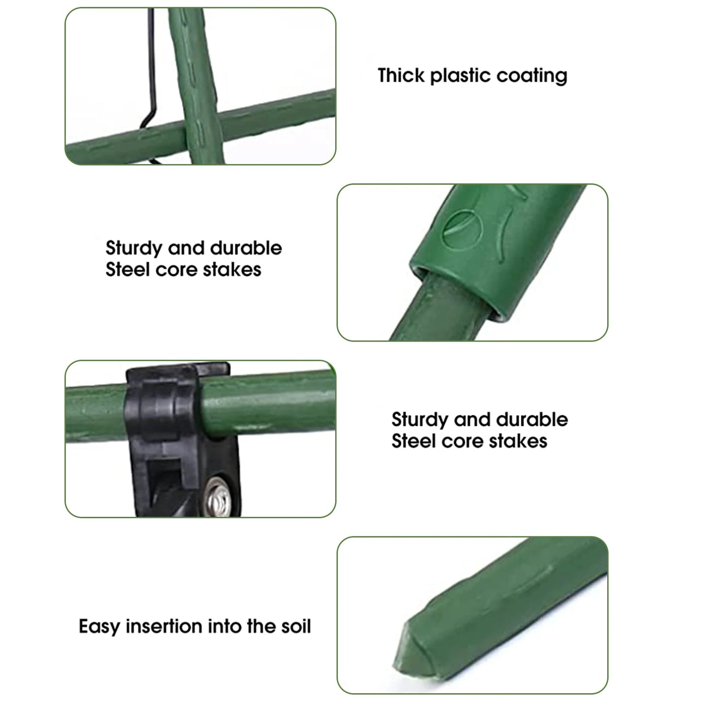 Foldable Cucumber Trellis Set A-Frame Metal Garden Trellis