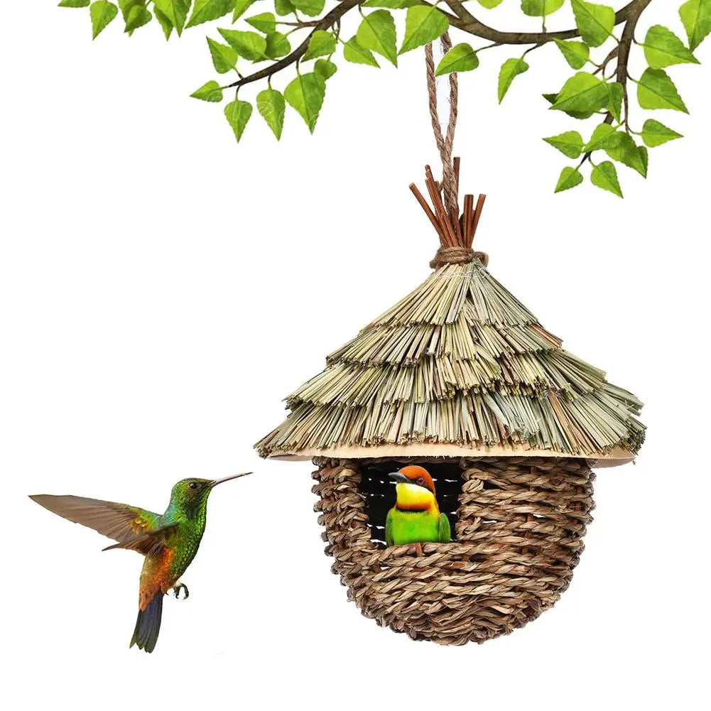 Hanging Grass Huts Decorative Hummingbird Nest