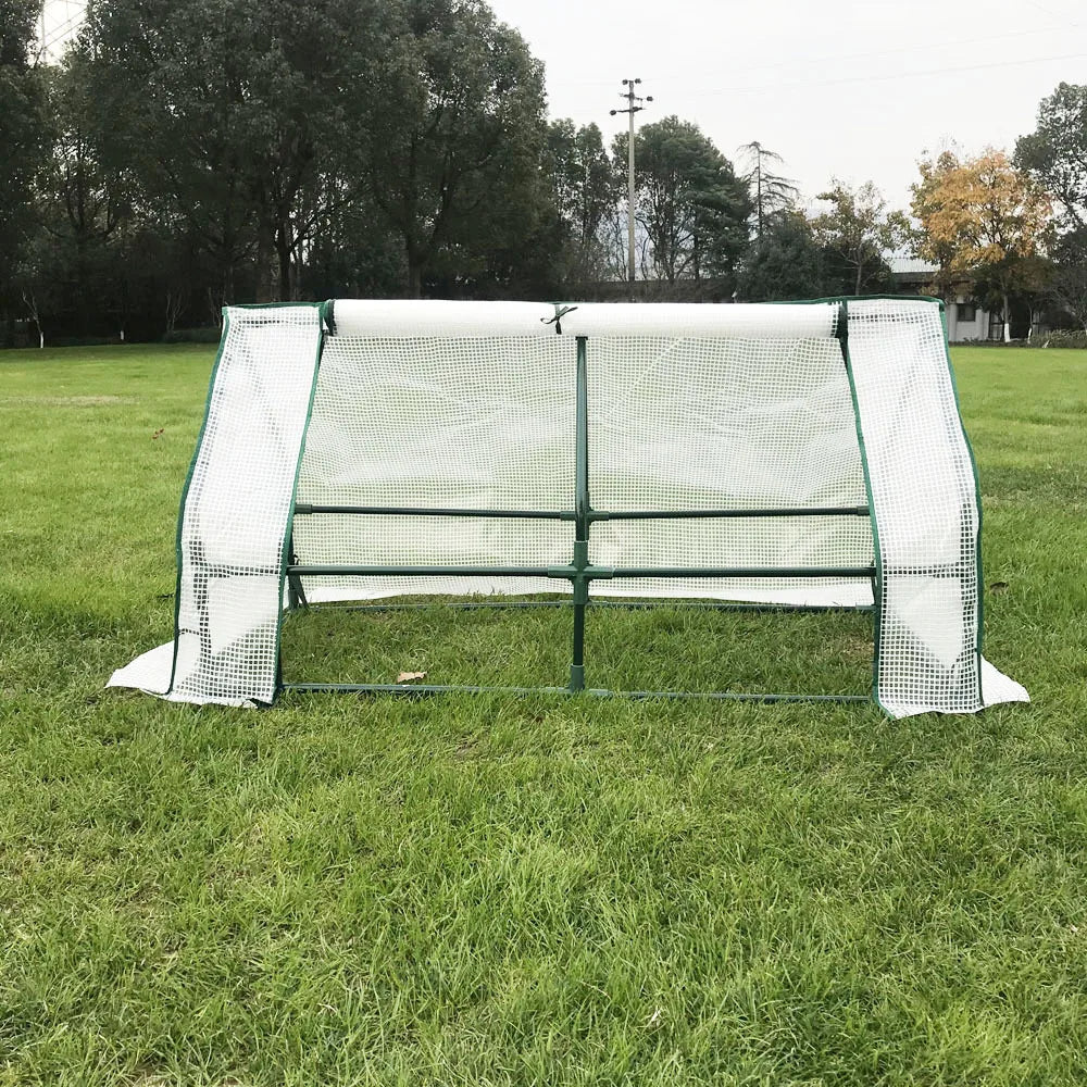 Mini Cloche Greenhouse with Zipper Doors Portable Seedling Greenhouse