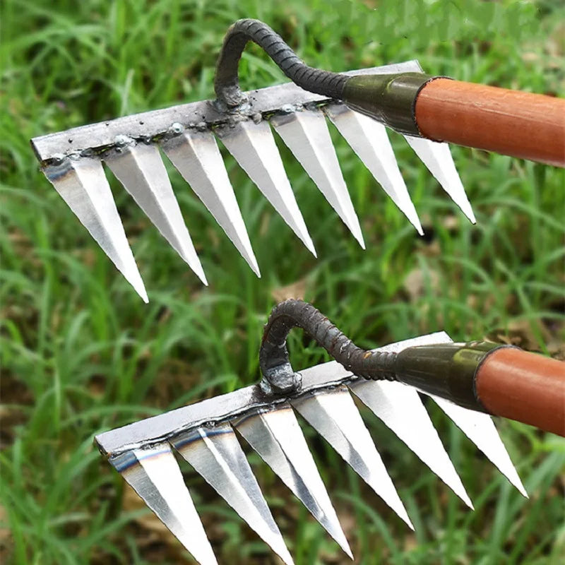 Weeding Hoe Rake Farm Tool Metal Teeth