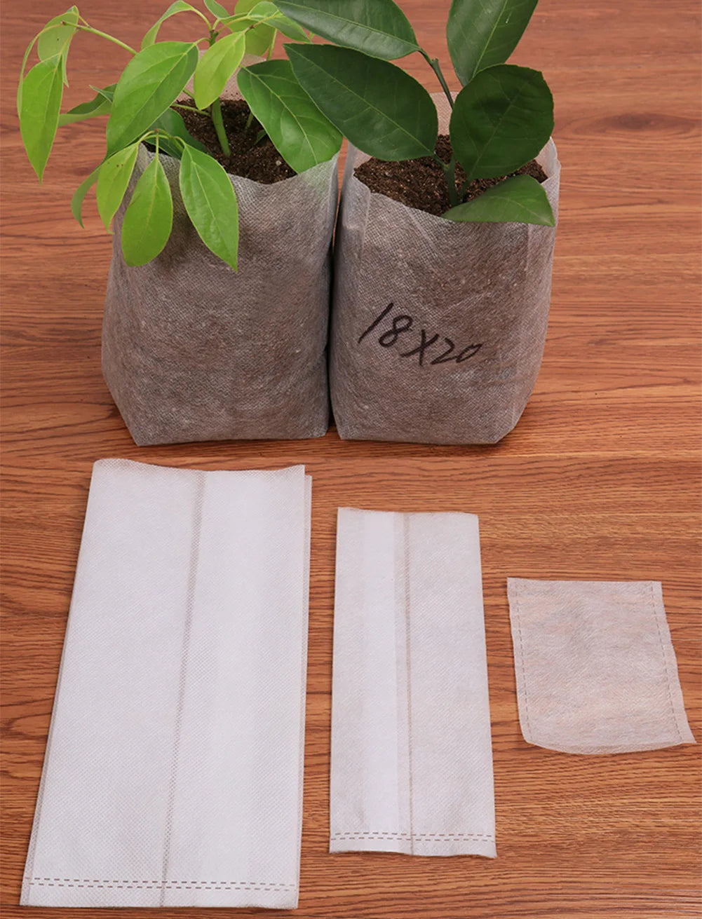 New 100PCS Seedling Plants Nursery Bags Organic Biodegradable