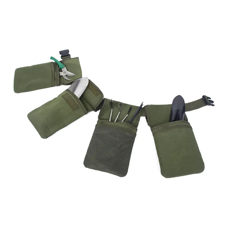 Garden Canvas Tool Belt Bag 4 Pocket Storage Waterproof