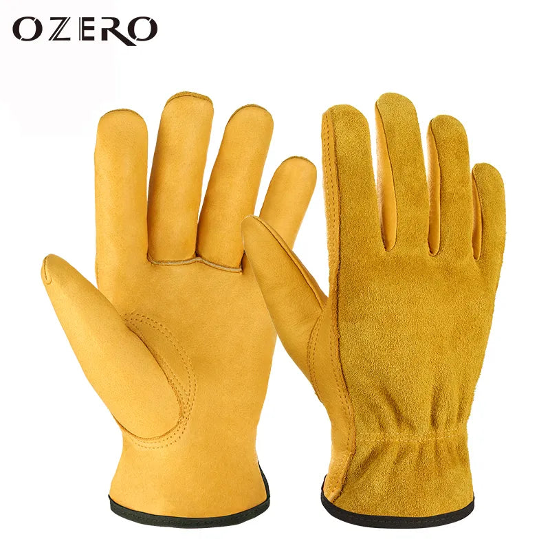 Gardening Gloves Soft Cowhide Protection