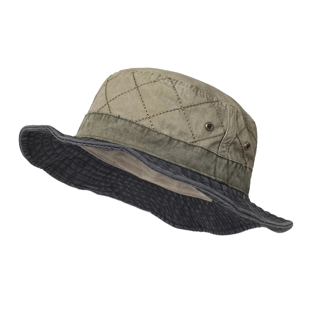 Summer Bucket Hats Washed Cotton Panama Hat