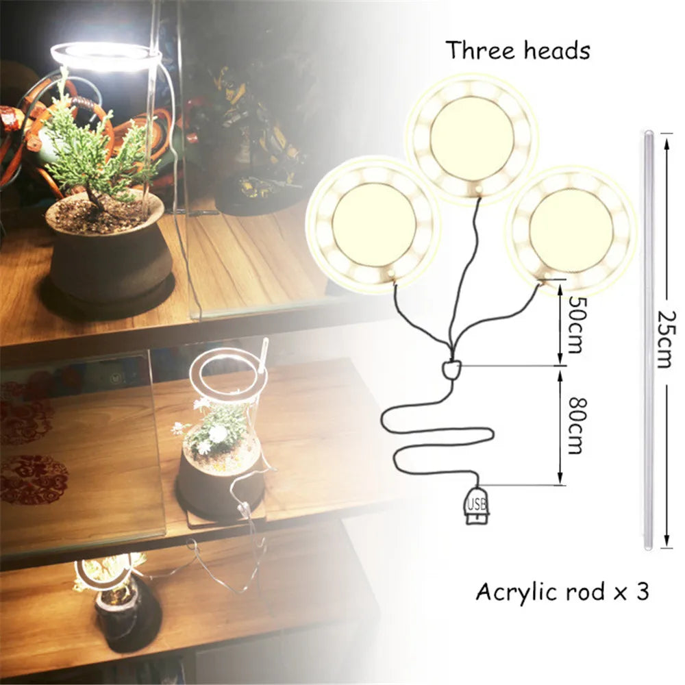 5V LED USB Angel Ring Plant Grow Light