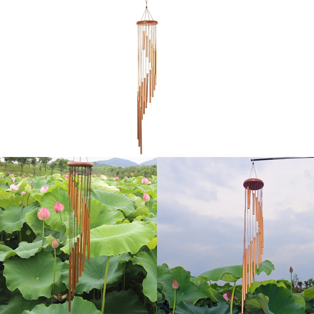 Nordic Classic Handmade Ornament Garden Patio Outdoor 18 Tubes Wind Chimes