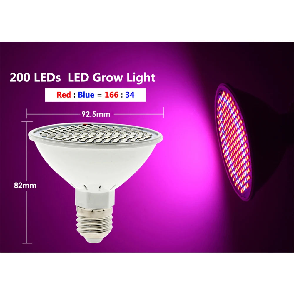 LED Grow Light Bulb Full Spectrum Lamp E27 LED Lights for Indoor Growing