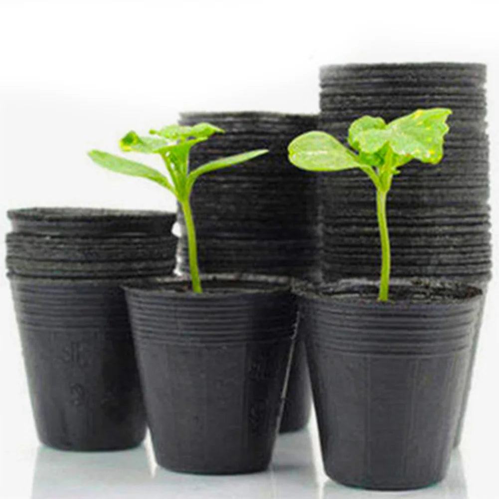 50/100pcs Plastic Plant Nursery Flowerpot Seedlings Planter