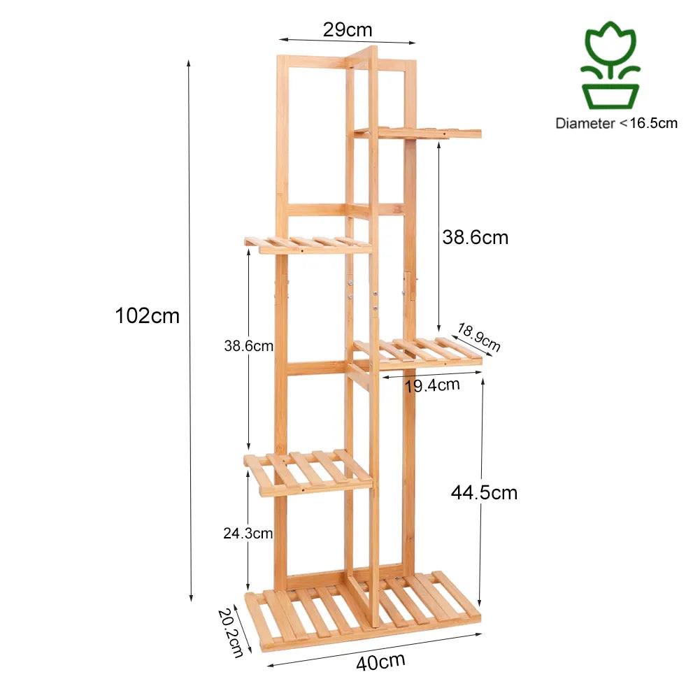 Bamboo 5 / 6  Tier  Plant Stand Rack