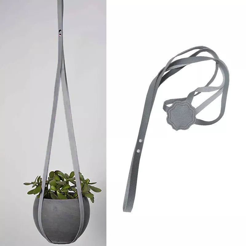 Leather Plant Hanging Planter Flowerpot Holder