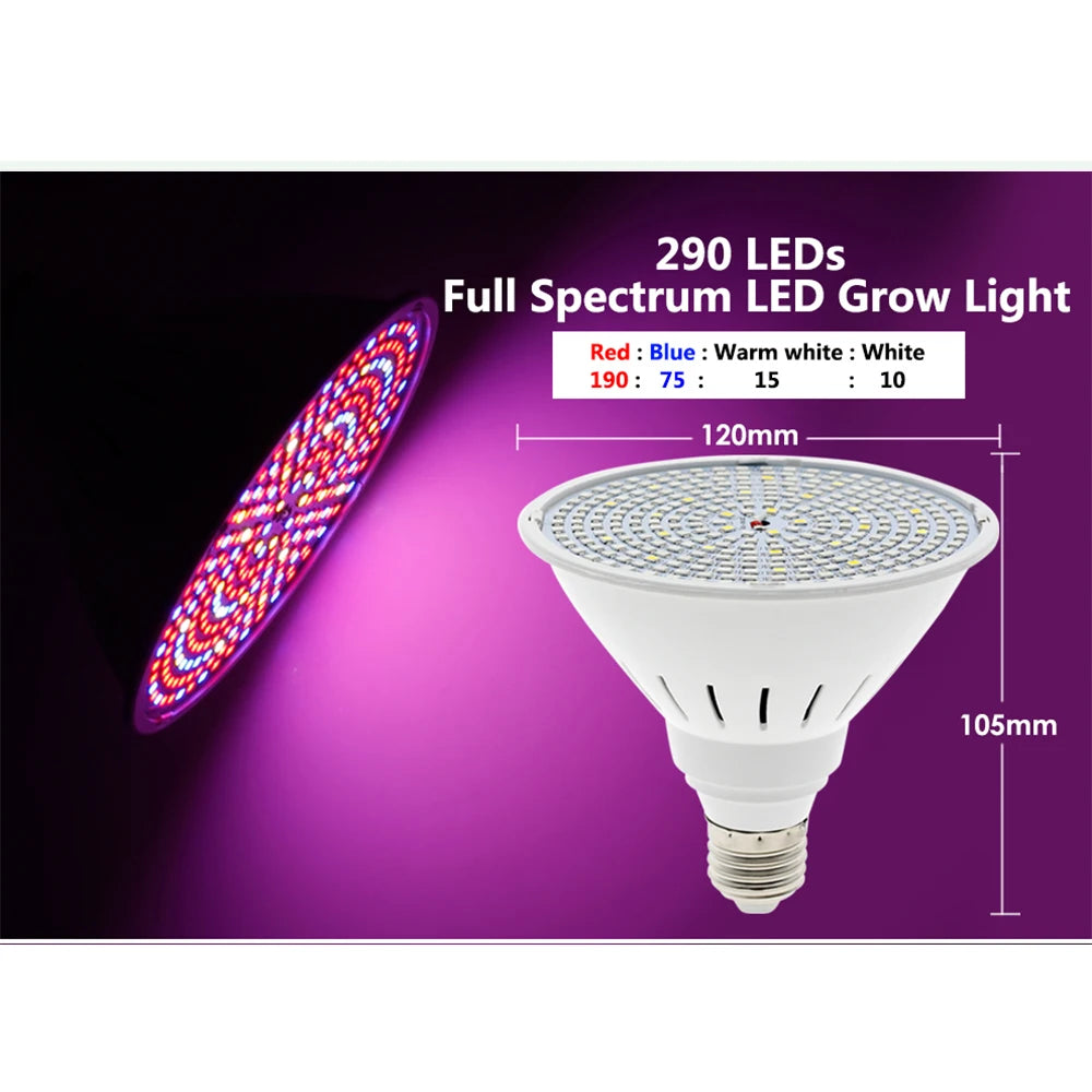 LED Grow Light Bulb Full Spectrum Lamp E27 LED Lights for Indoor Growing