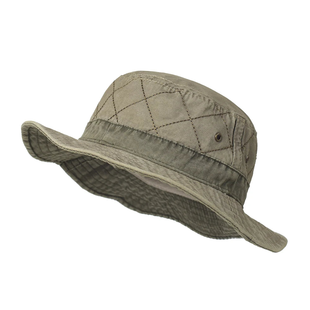 Summer Bucket Hats Washed Cotton Panama Hat