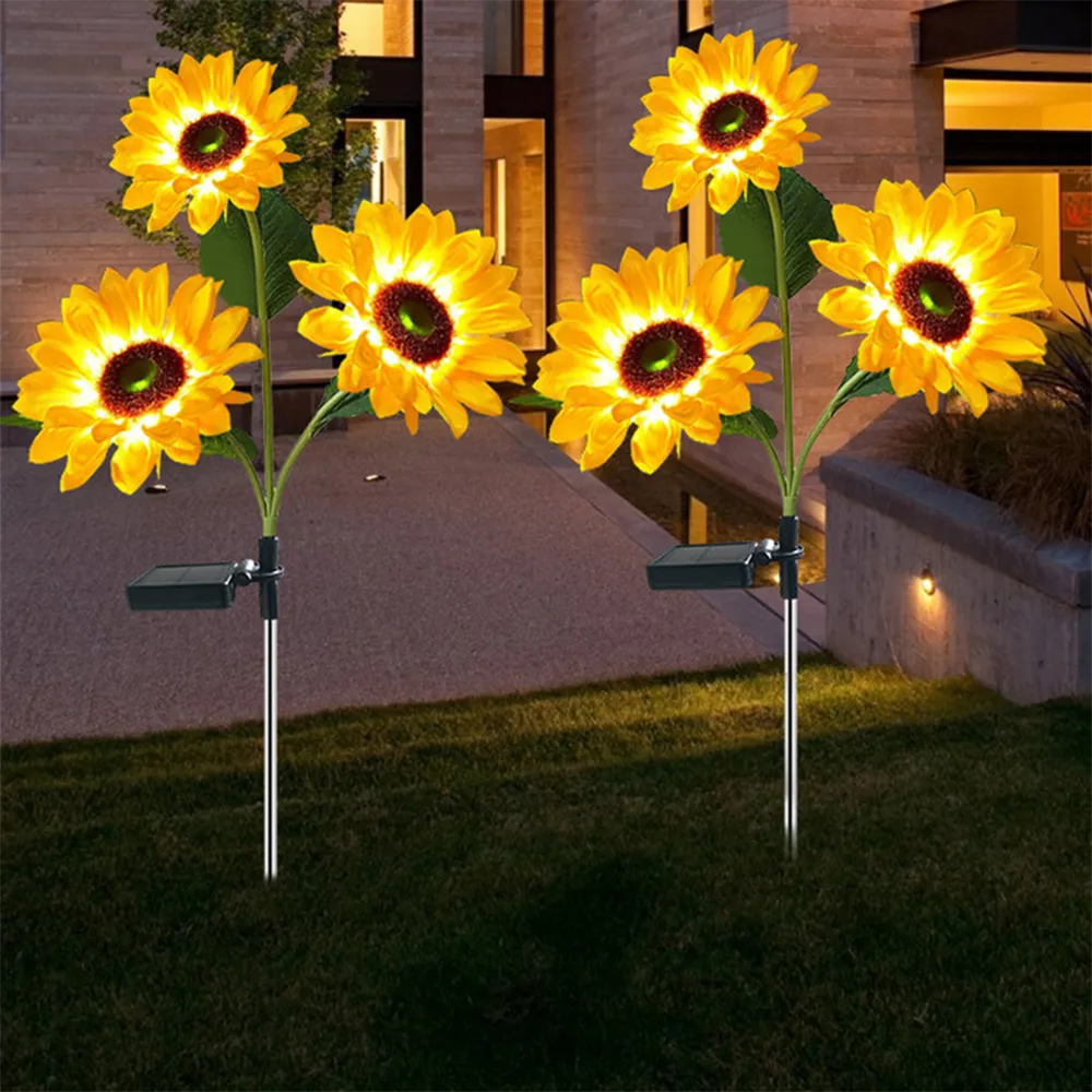 LED Solar Sunflowers Flower Light Home Decorative Flower