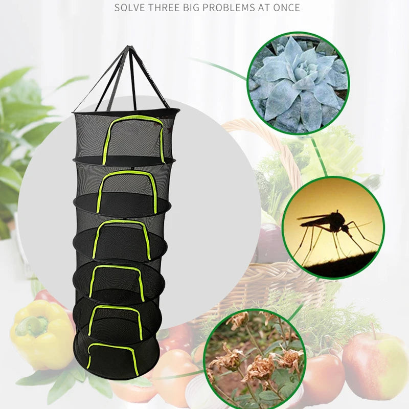 2-8 Layers Drying Net For Herbs Fish Hanging Basket
