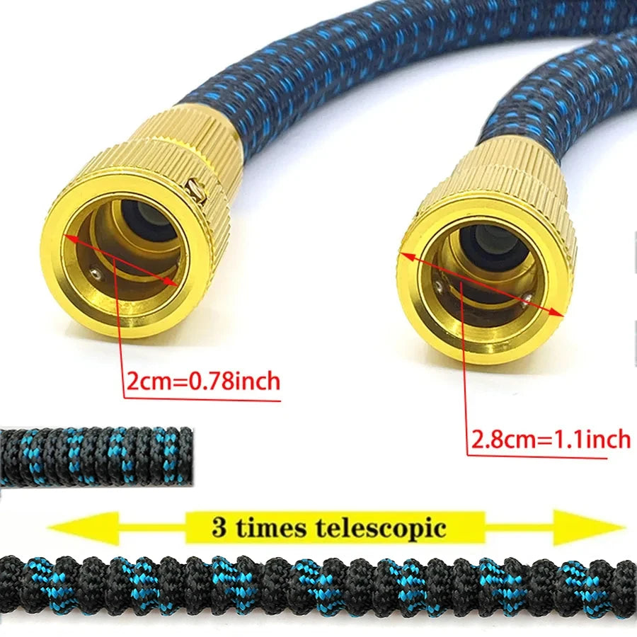 Expandable Metal Connector Garden Water Hose High Pressure
