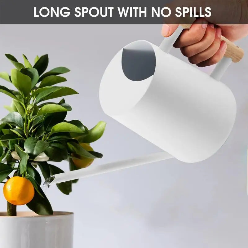 Straight Spout Watering Can Stainless Steel Long Mouth