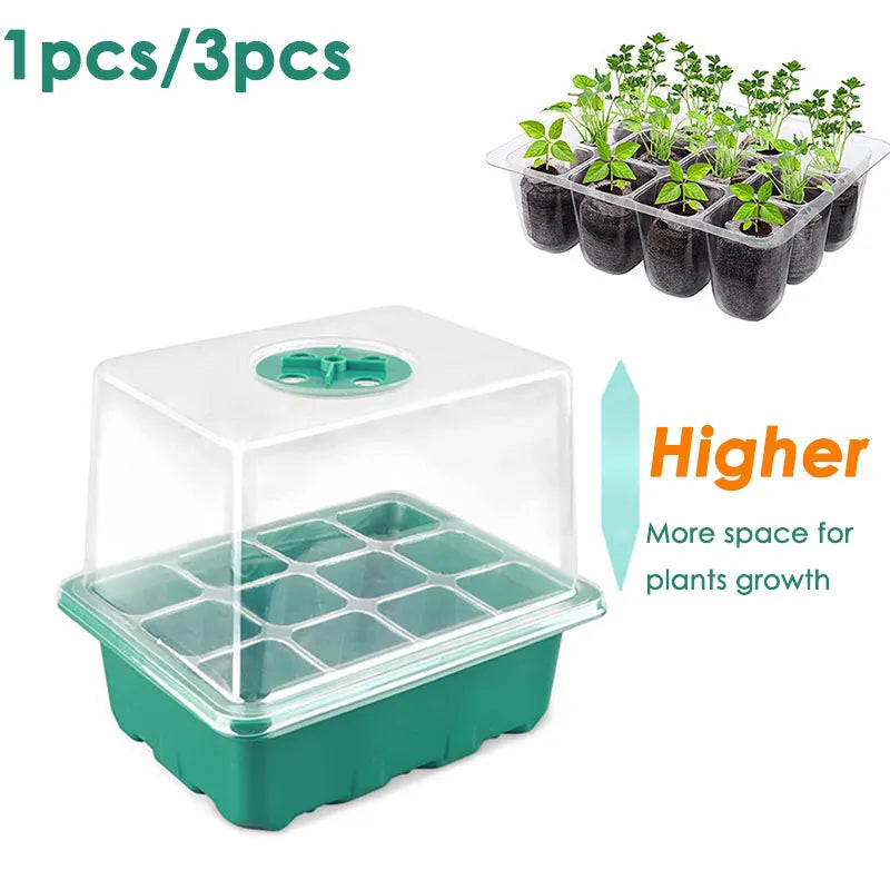 12/48 Cells Highter Nursery Pots Seeding Trays Seed Starter Kits