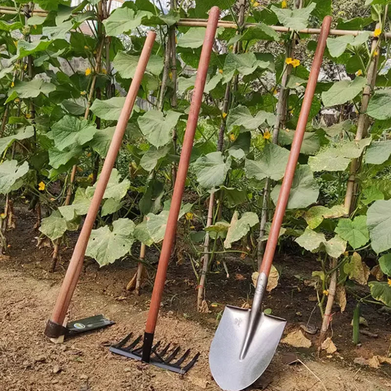 Three Piece Planting Set Agricultural Tools Shovel Hoe Rake