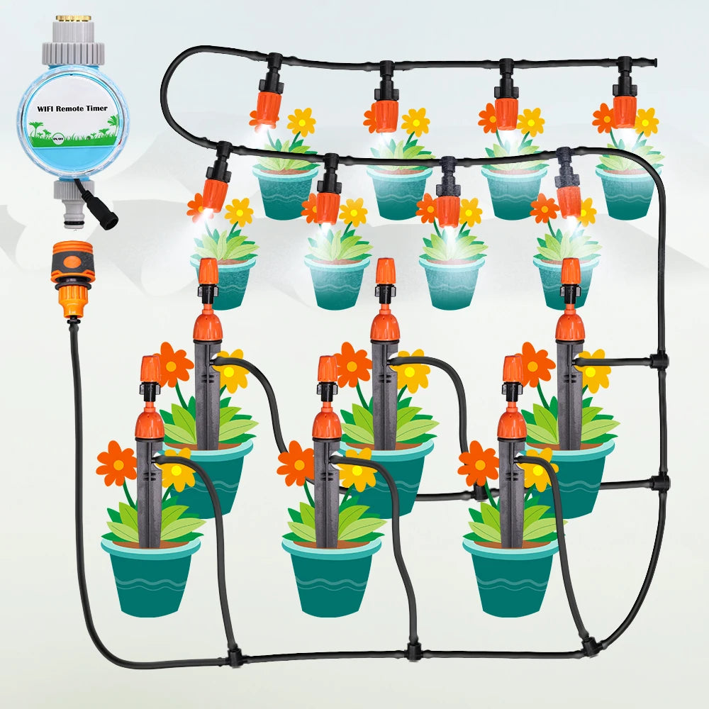 5M-140M Garden Watering Hose PVC Soft Tubing Micro Drip Irrigation
