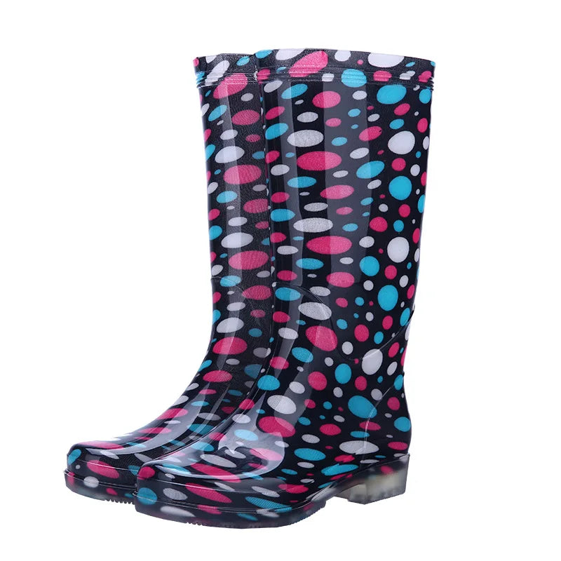 Women Rain Boots Waterproof Lightweight Knee-High Garden Shoes