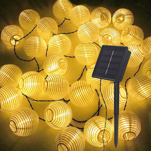 Waterproof Lantern Solar String Lights 6.5M 30 LED