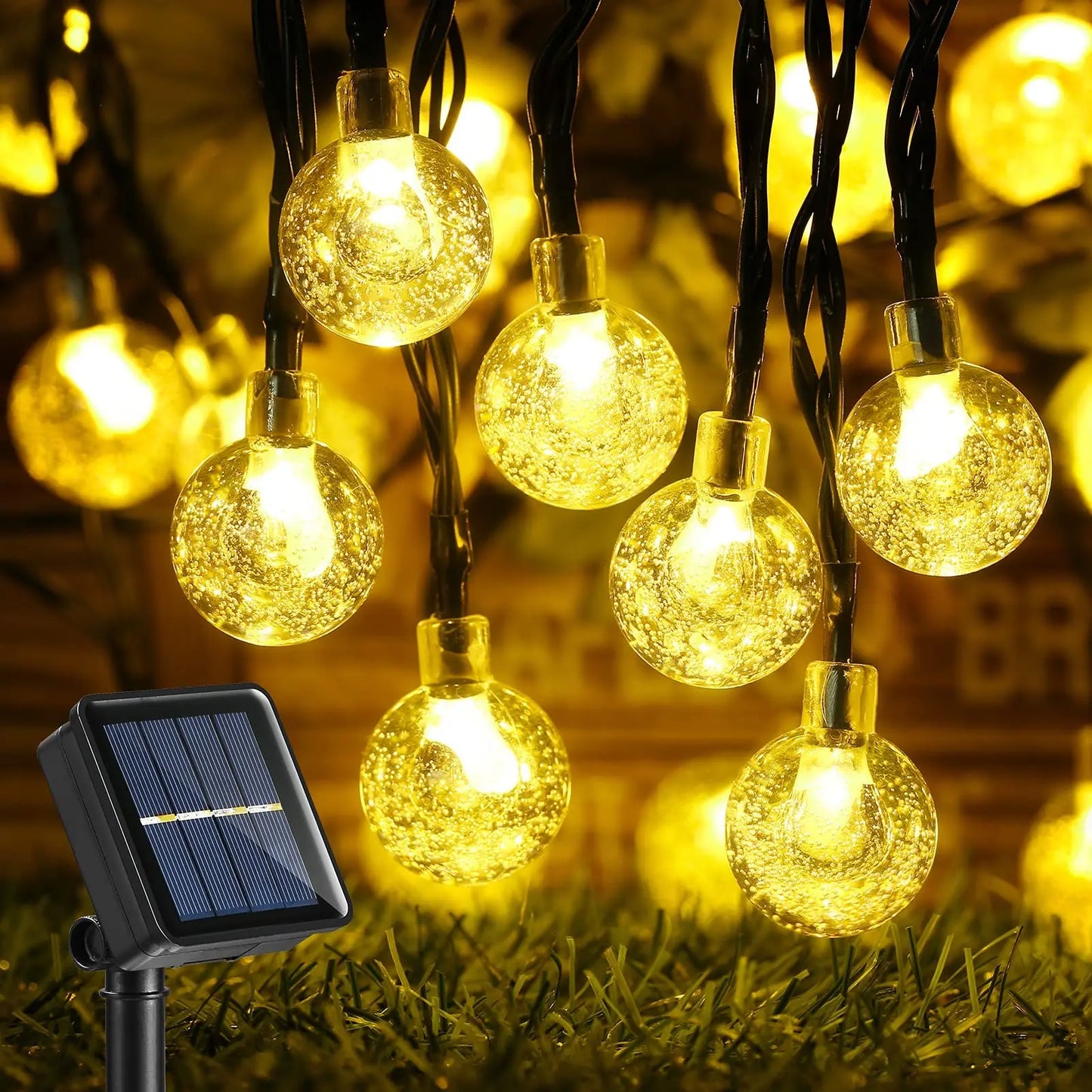 Outdoor Solar String Lights LED Waterproof Crystal Ball