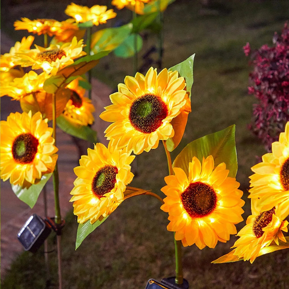 LED Solar Sunflowers Flower Light Home Decorative Flower