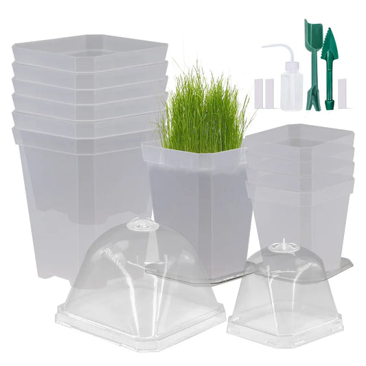 4 Sizes Plant Nursery Seedling Cup Kit with Warmer Cover Humidity Dome