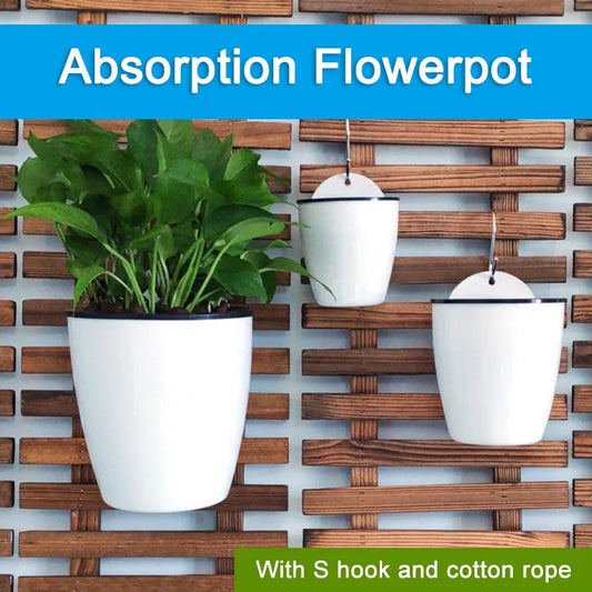 Absorption Hanging Flowerpots Plastic Oval Shape