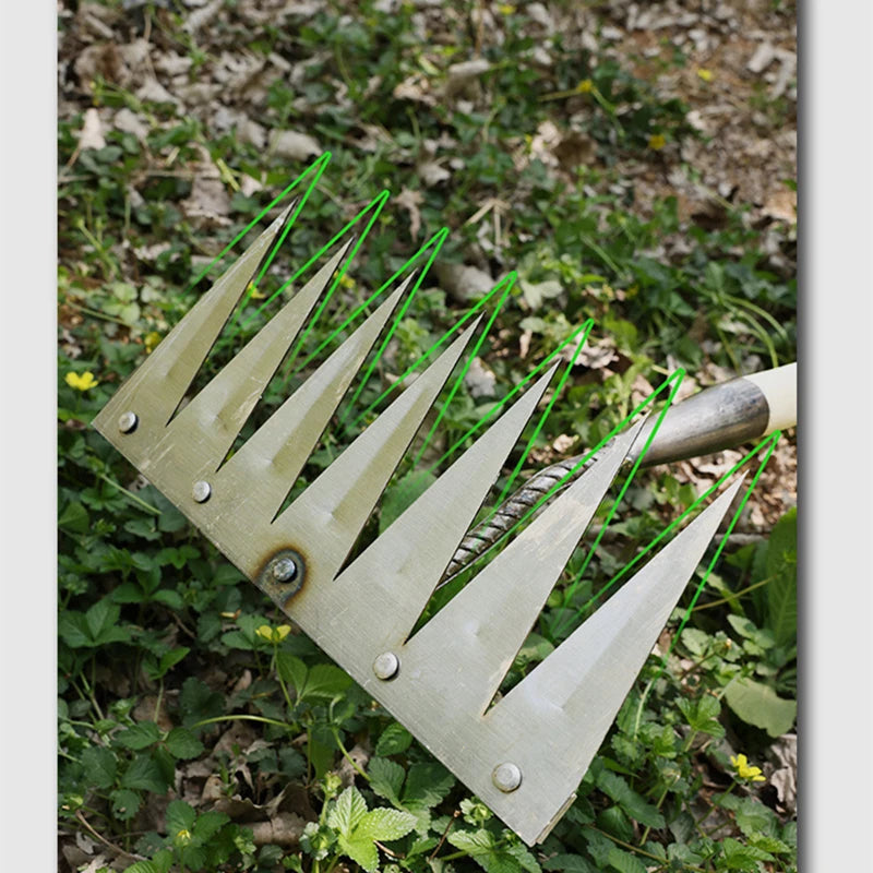 Weeding Hoe Rake Farm Tool Metal Teeth