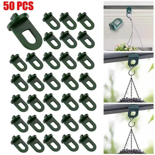 50 Pack Plastic Greenhouse Hanging Hooks