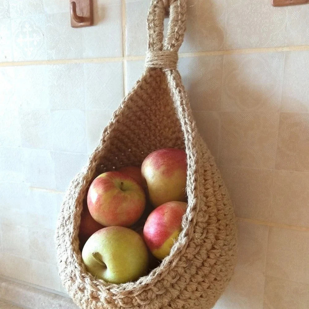 Handwoven Wall Hanging Fruit Vegetable Basket