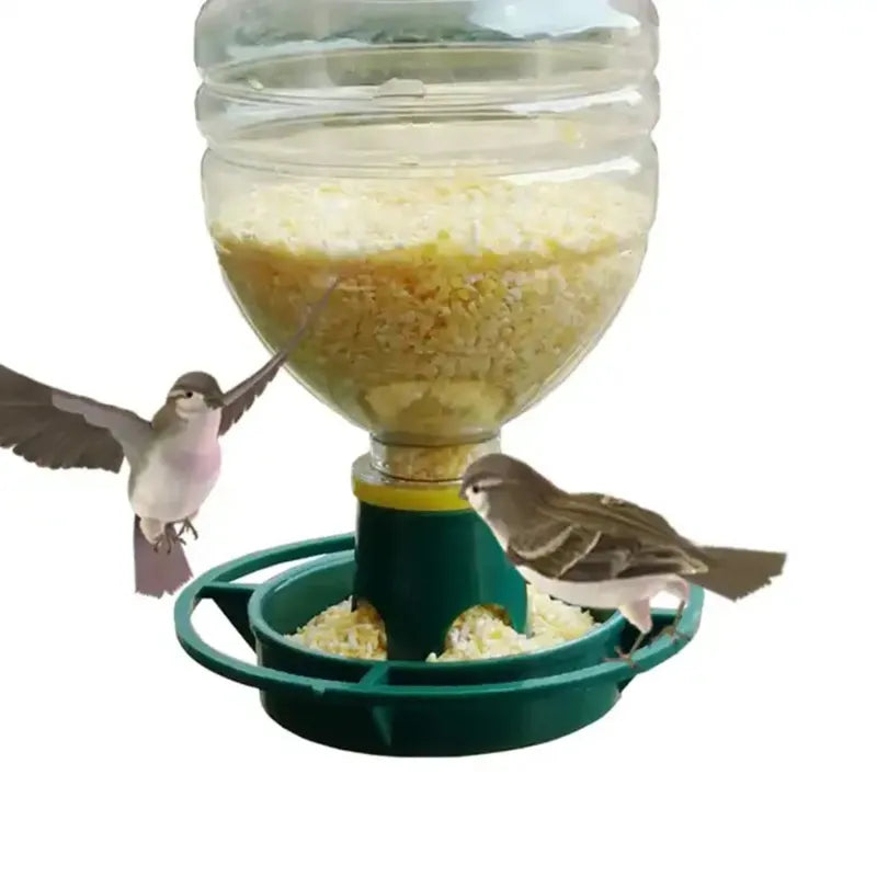 1Pcs Outdoor Bird Feeder Automatic Hanging Plastic Feed Bowl