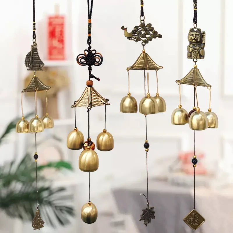 Vintage Alloy Wind Chime Hanging Decoration Metal Bell Pendant