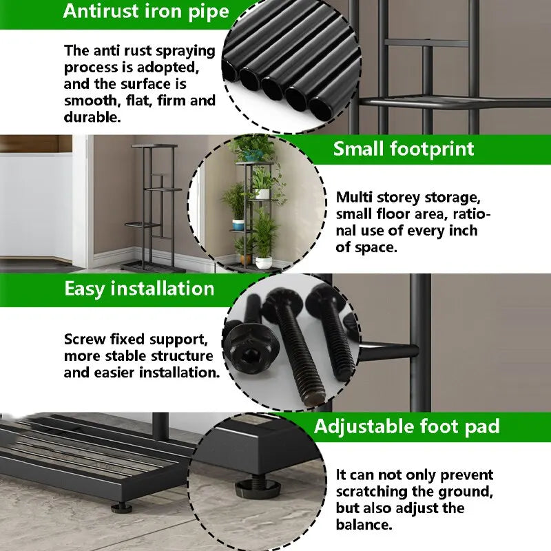 Plant Support Metal 5 Layers 6 Potted Plants