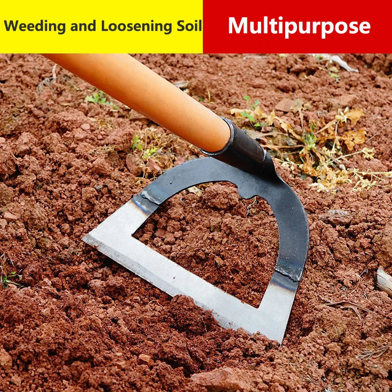 Steel Hardened Hollow Hoe Handheld Weeding Rake