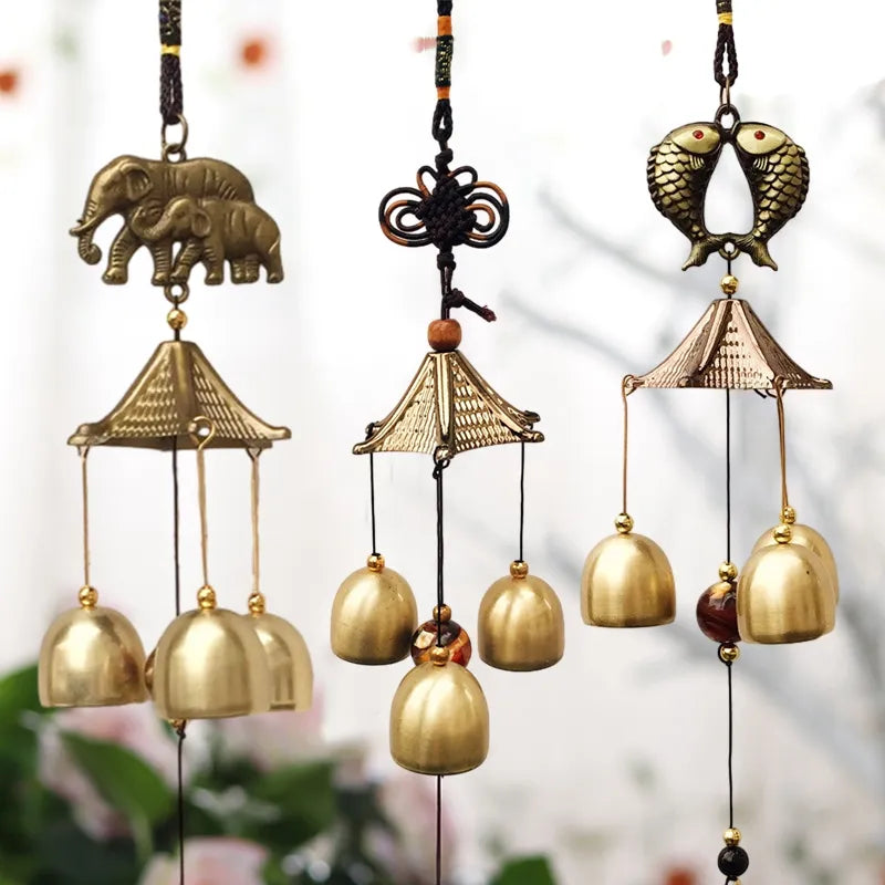 Vintage Alloy Wind Chime Hanging Decoration Metal Bell Pendant