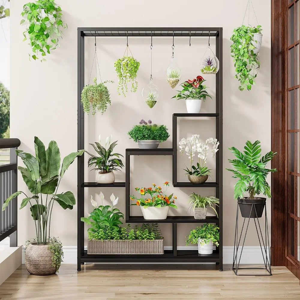 5-Tier Tall Indoor Plant Stand, 70.9” Large Metal Plant Shelf
