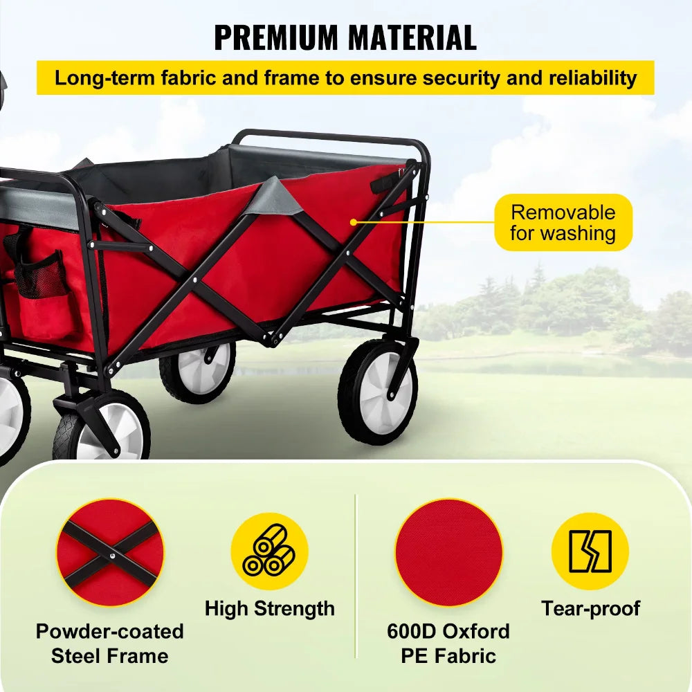 Collapsible Wagon Cart 176 lbs Load