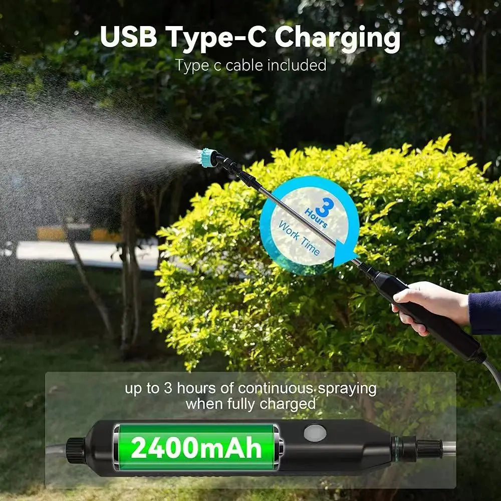 Portable Electric Gardening Sprayer Irrigation Tool USB 2400mah