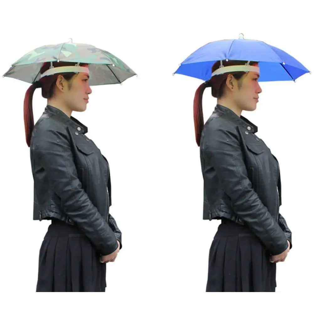 Portable Rain Umbrella Hat Waterproof Gardening Hat