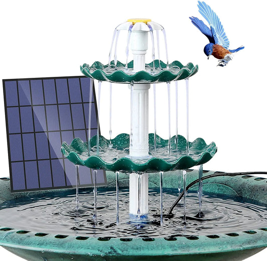 3 Tiered Bird Bath with 3W Solar Pump