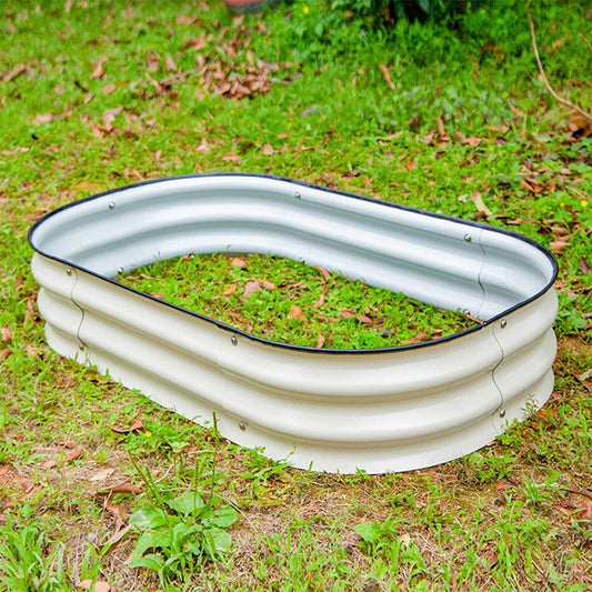 20 cm Tall Outdoor Metal Raised Garden Bed Durable Galvanized