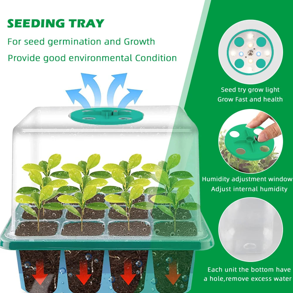Full Spectrum LED Grow Light with Seedling Tray